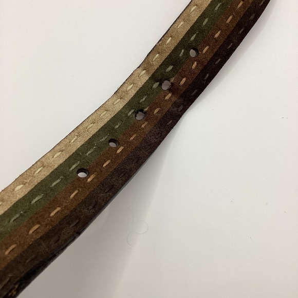 Rare Vintage Cole Haan Leather & Suede 4 Color Belt - Picture 8 of 15